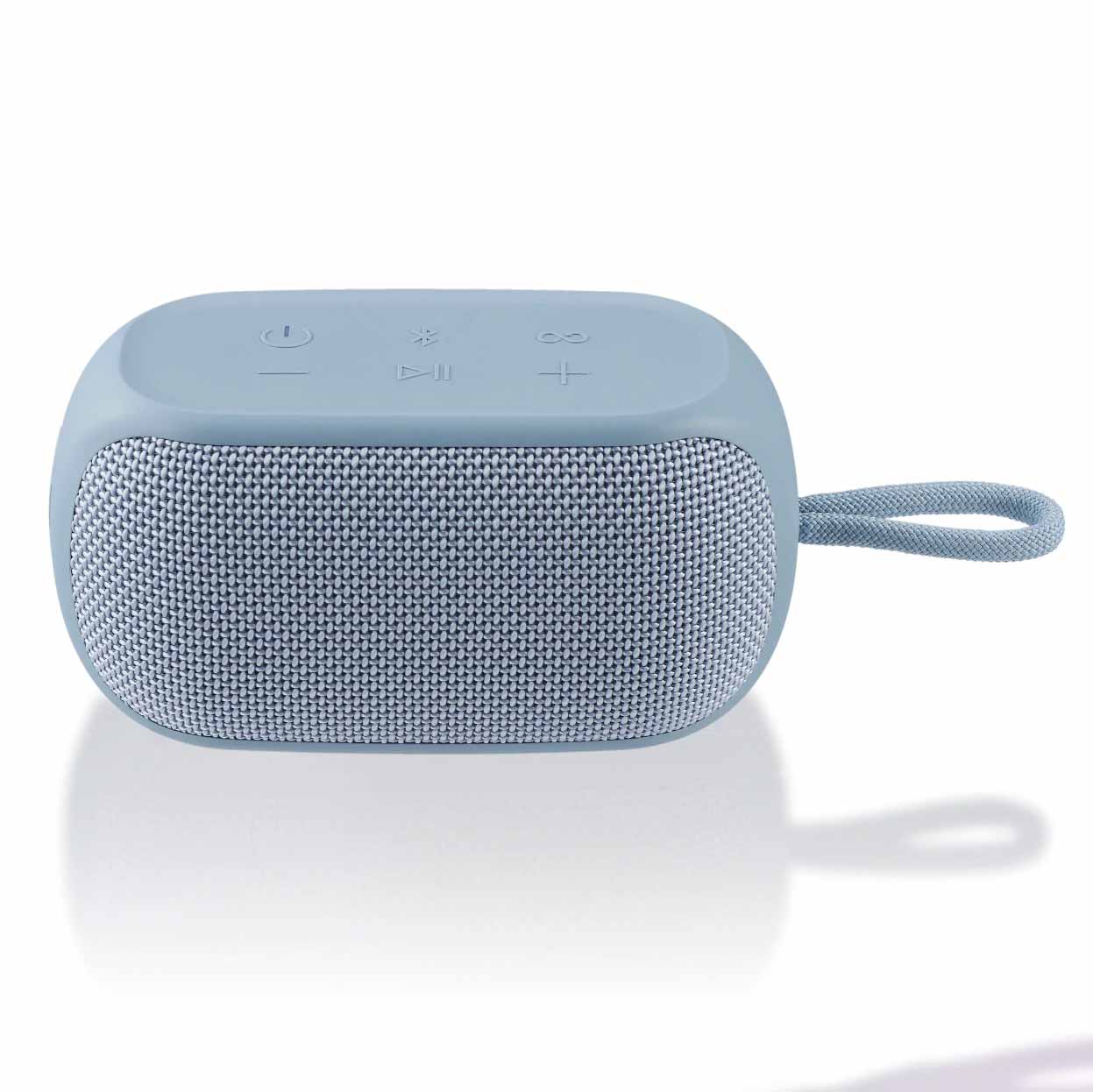 Light blue rectangle speaker