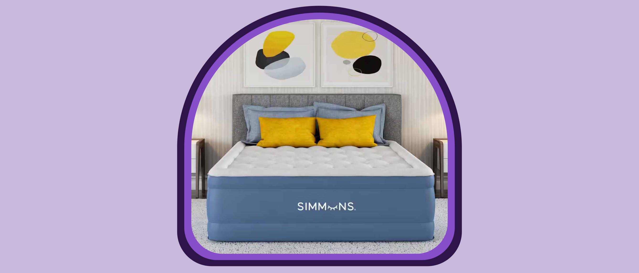 air mattress in room setting