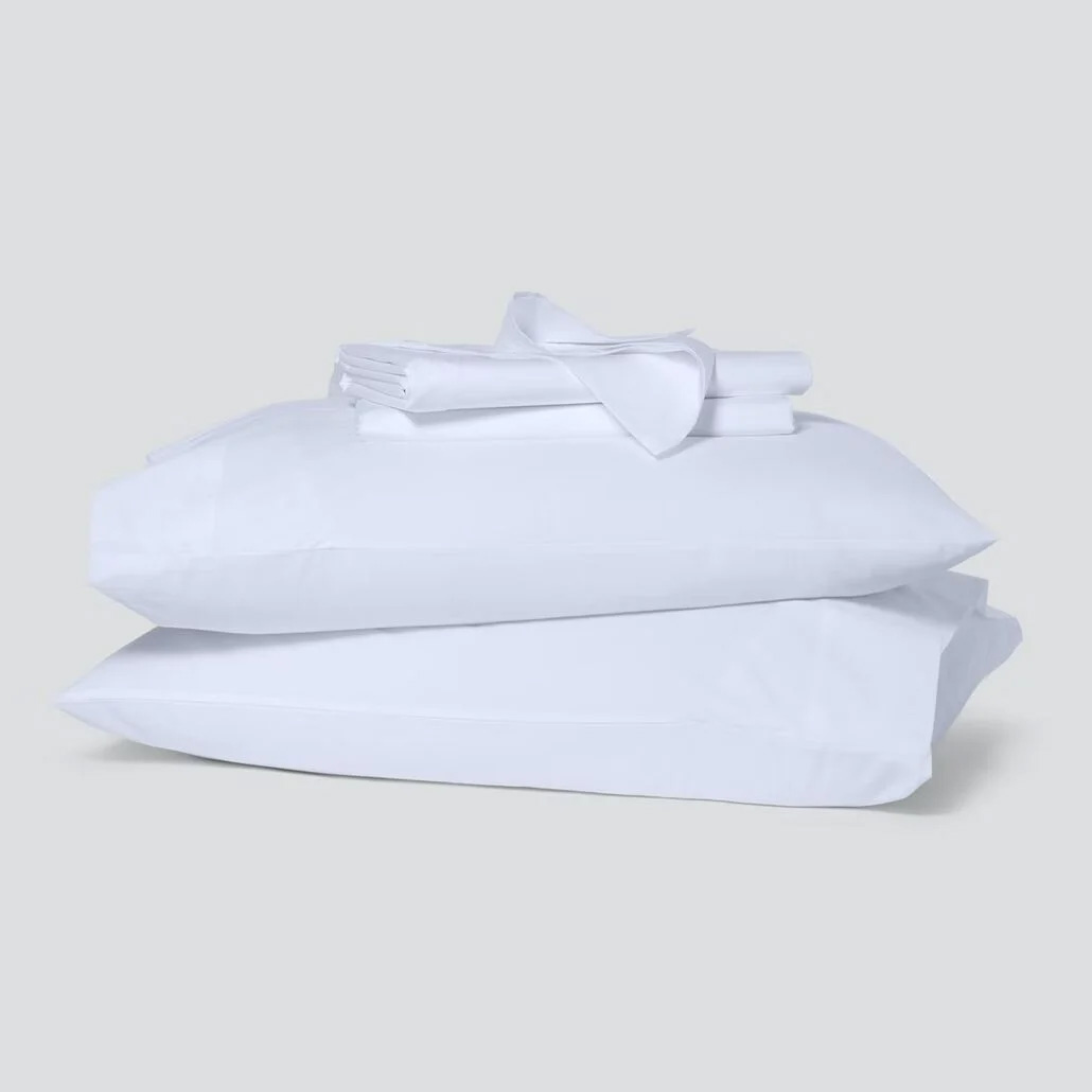 Percale Sheet Set in all white