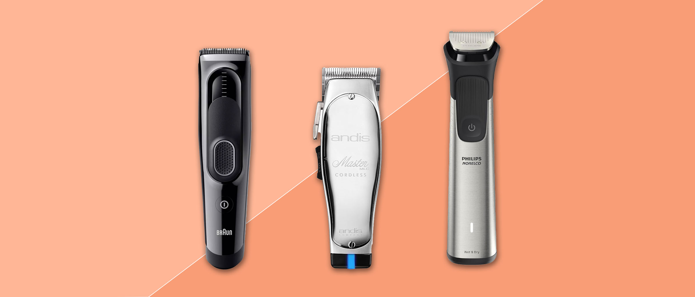 Image of three men's hair clippers