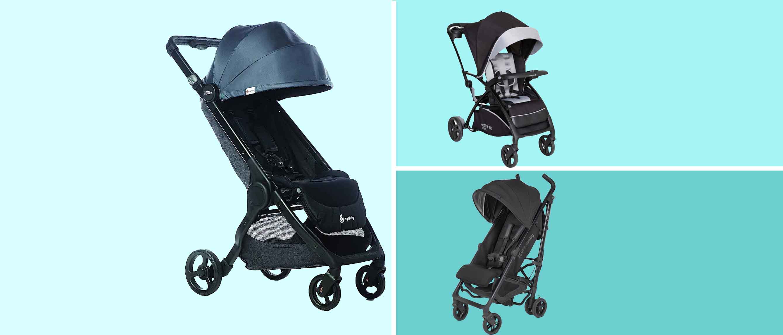 three of the best travel strollers that are lightweight and packable