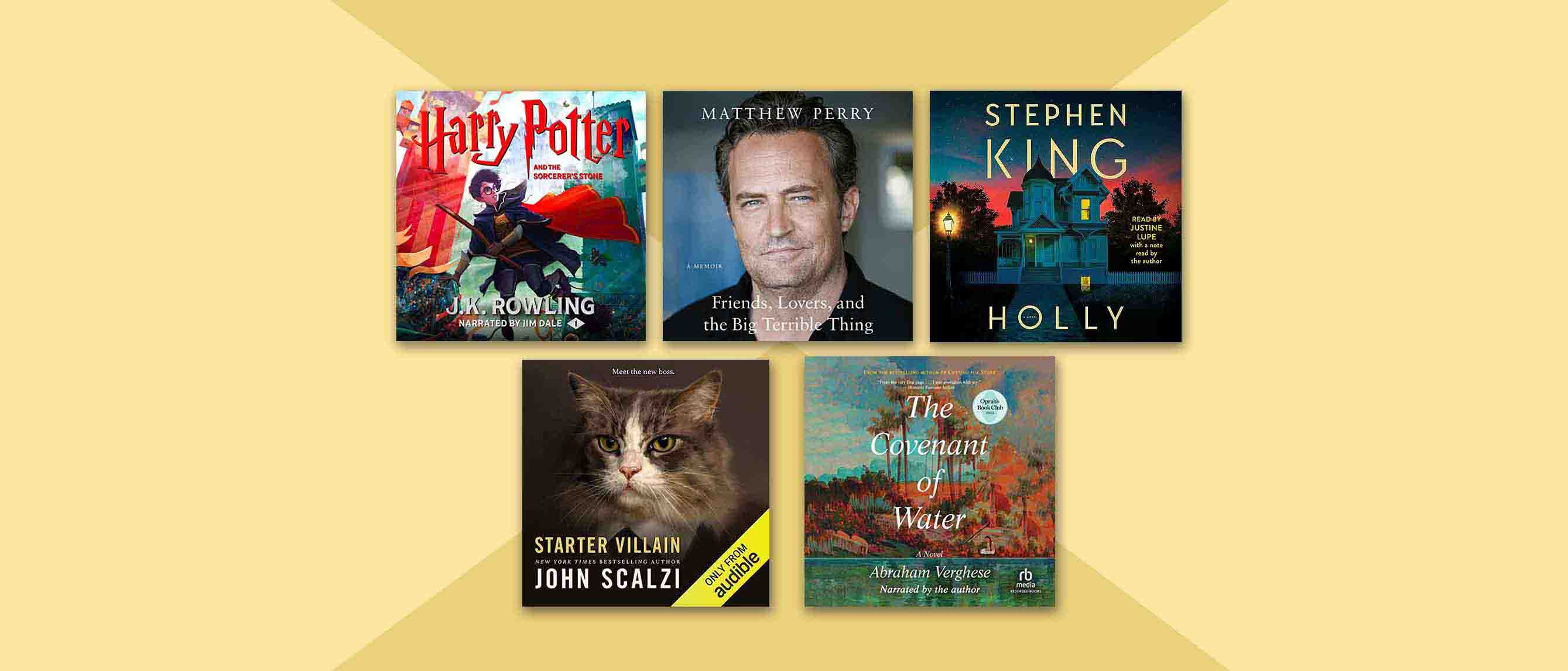 Image of 5 audible book covers