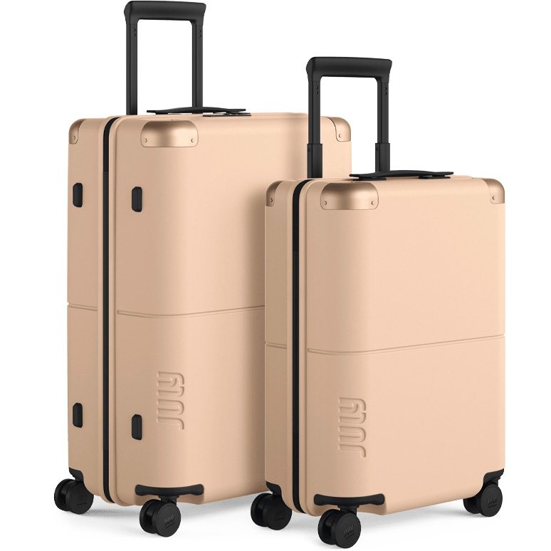 july luggage set in cream