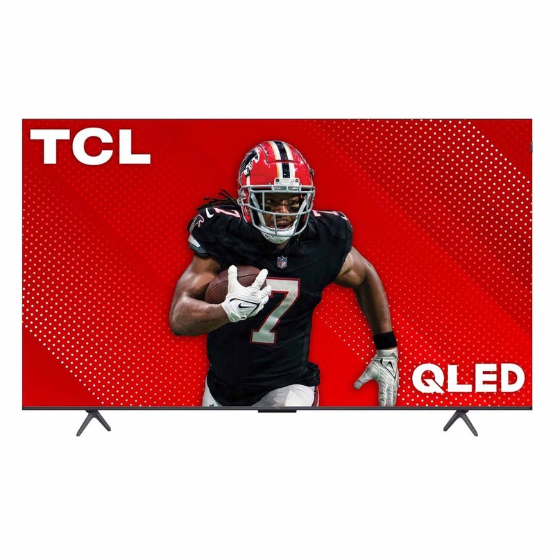 large TCL flat screen tv with an athlete on the display