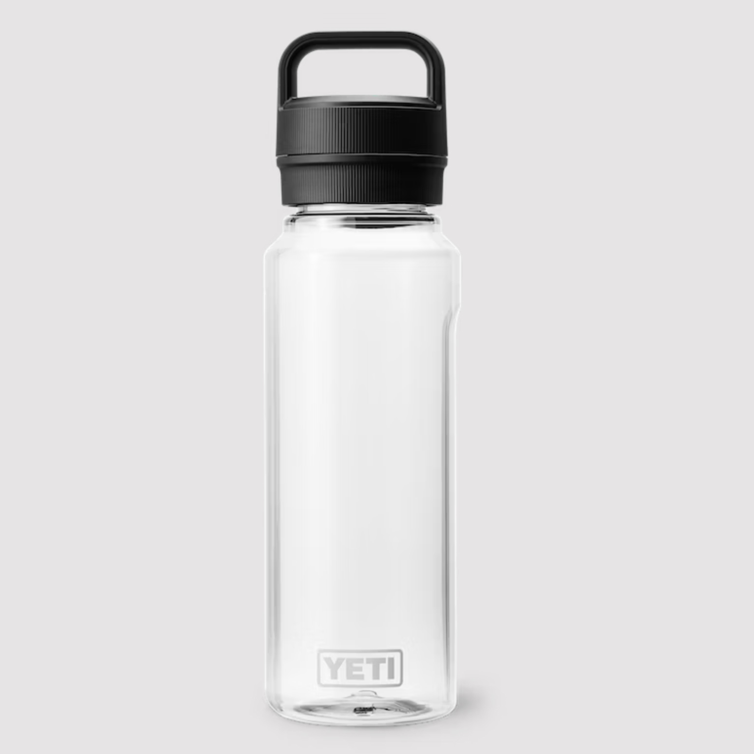 clear Yonder 34 OZ Water Bottle with black lid
