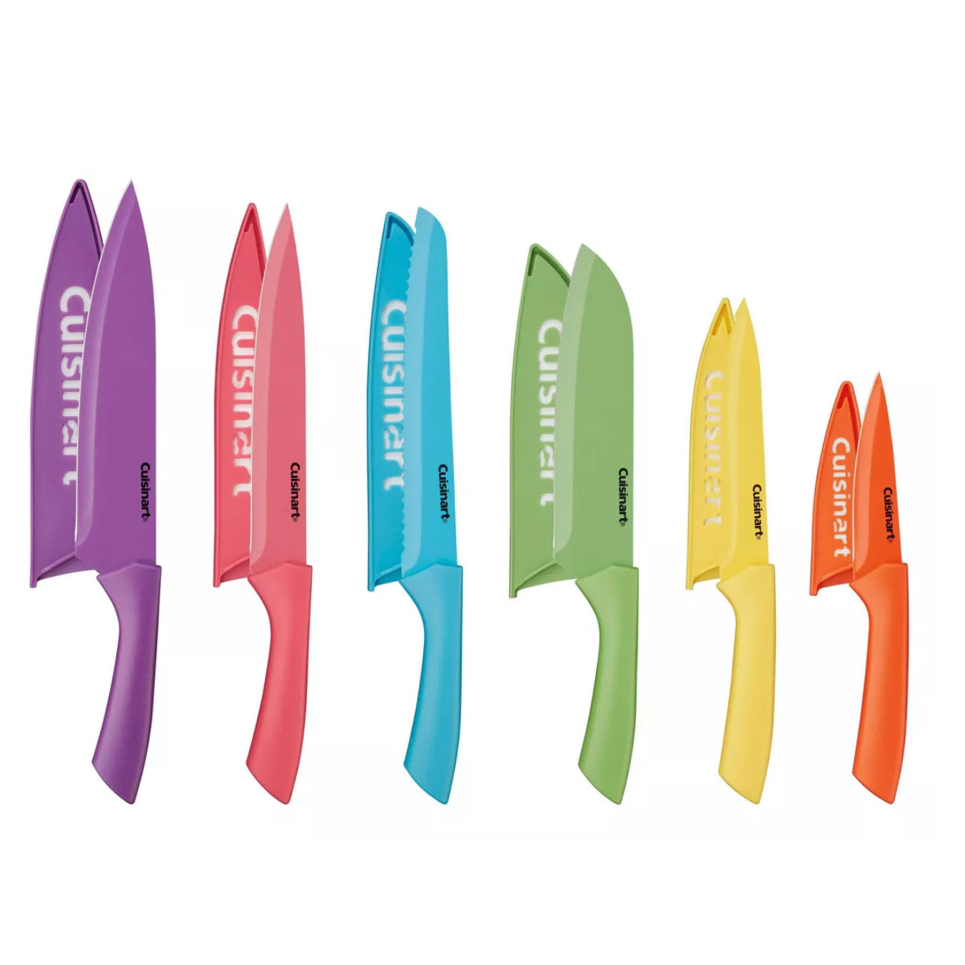 Colorful Knife Set With Blade Guards