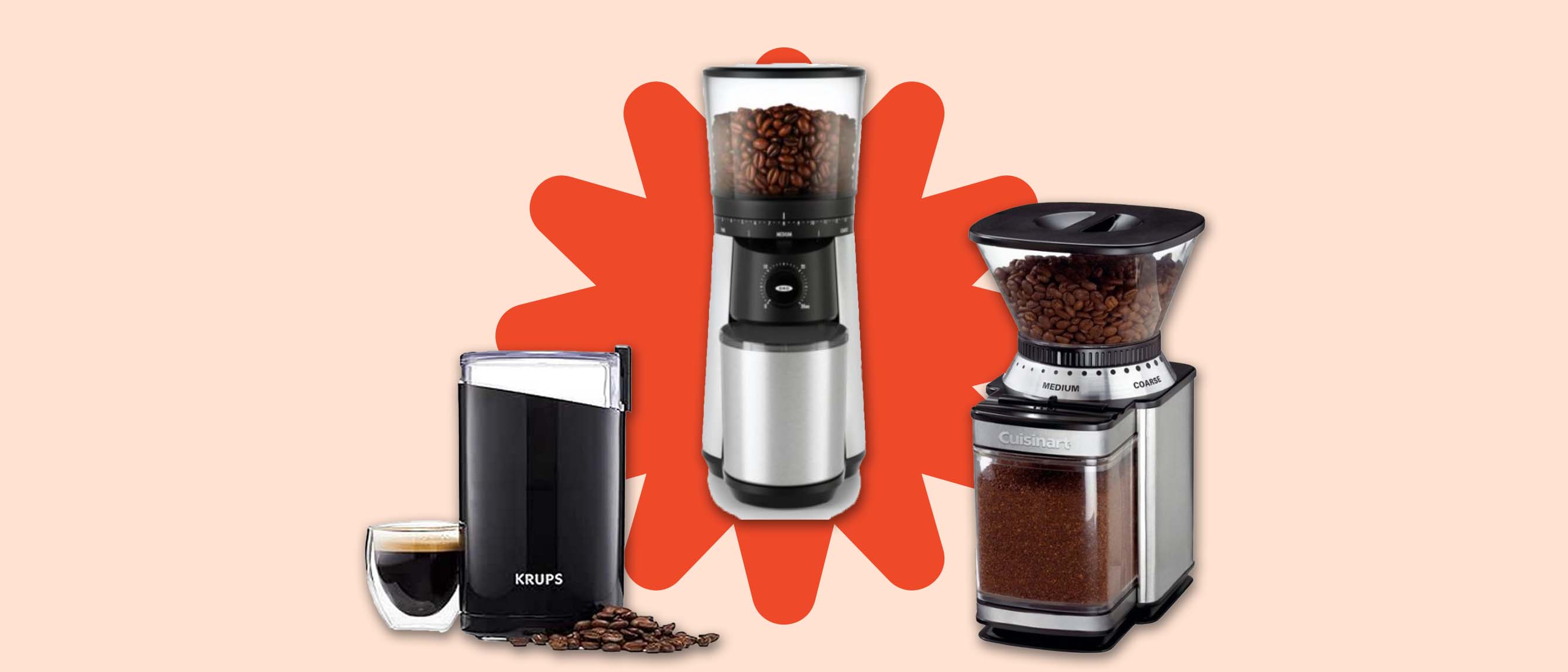 Image of three coffee grinders