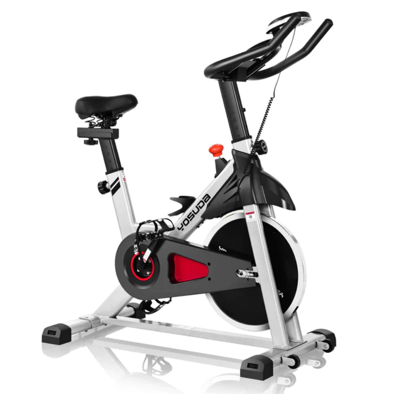 YOSUDA YB001R Magnetic Exercise Bike in black, white and red