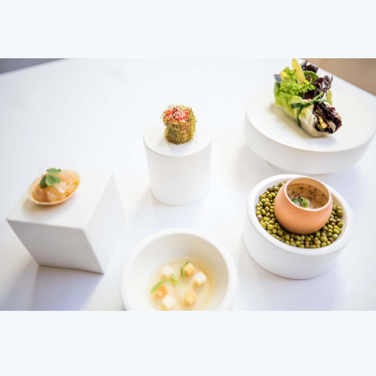A display of food from Michelin star restaurant Jungsik