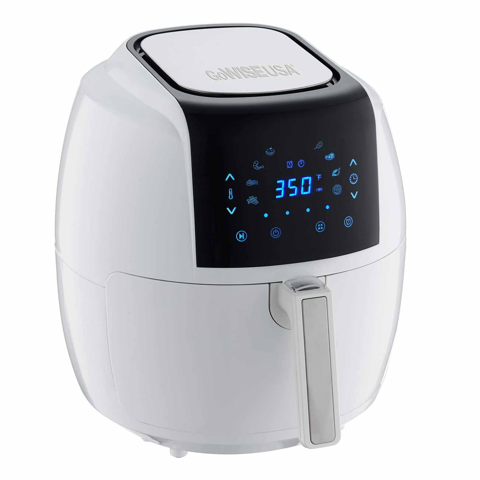 GoWISE USA XL 8-in-1 Digital Air Fryer with Recipe Book in white 