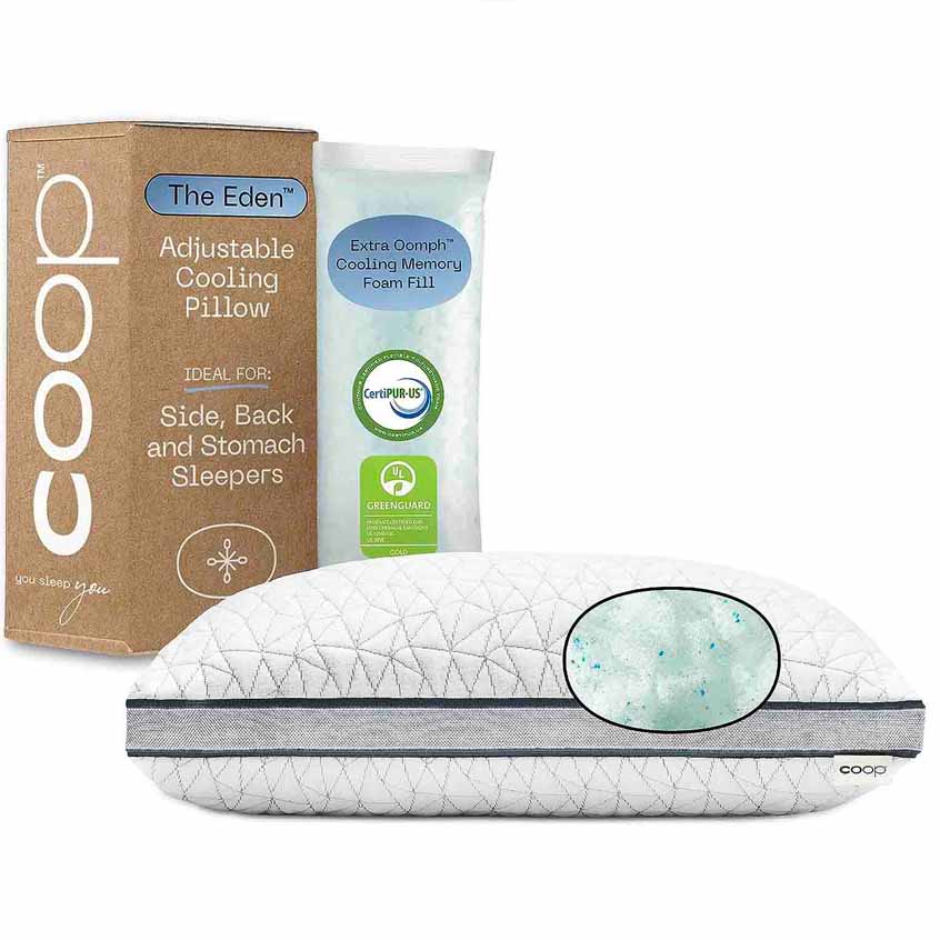 Cooling pillow with box packaging