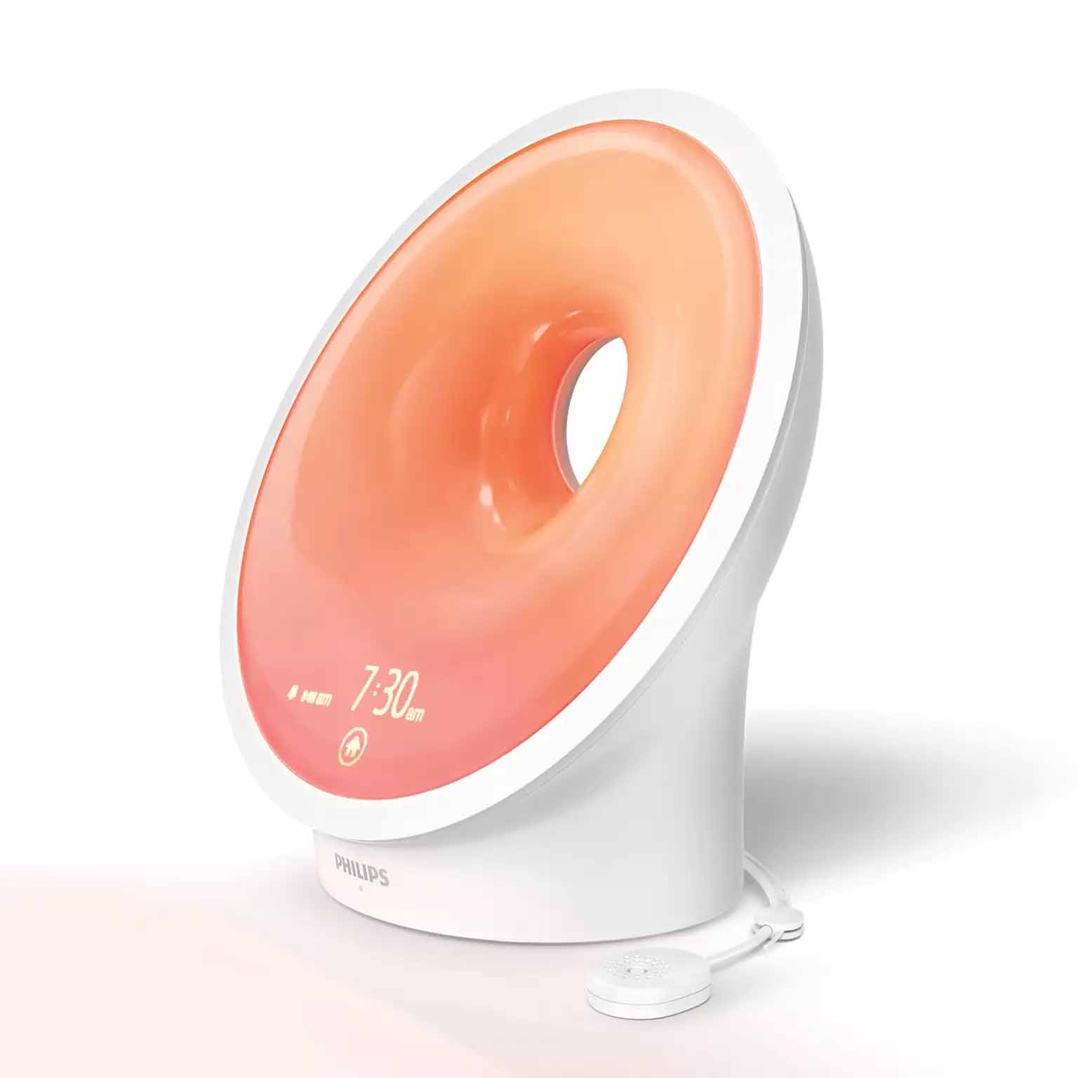 Philips Sleep and Wake-Up Light in amber with clock 