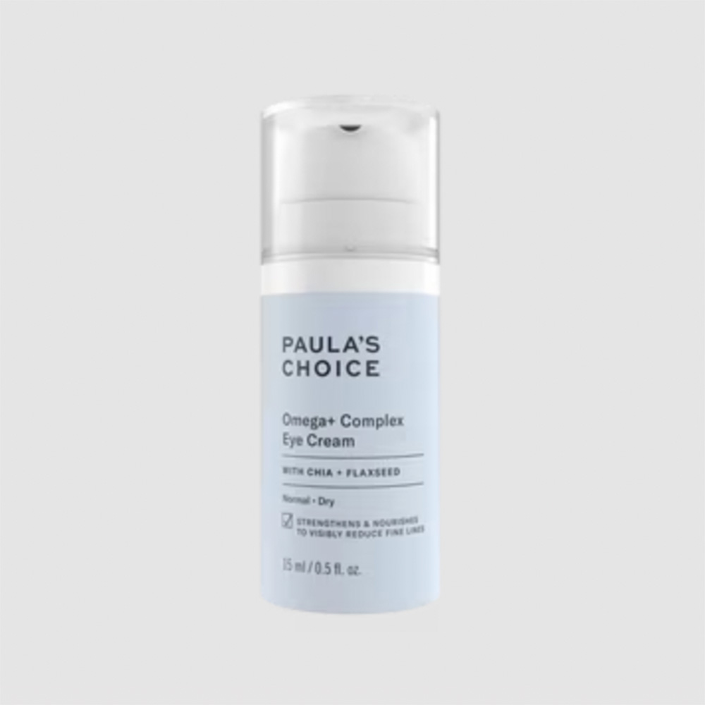 a bottle of  Paula's Choice Omega+ Complex Eye Cream