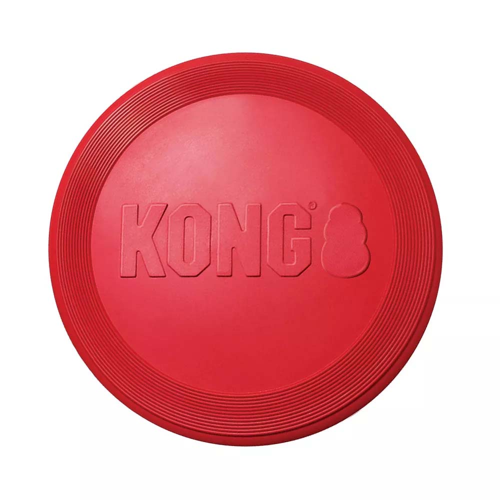 KONG Flyer Dog Toy in bright red