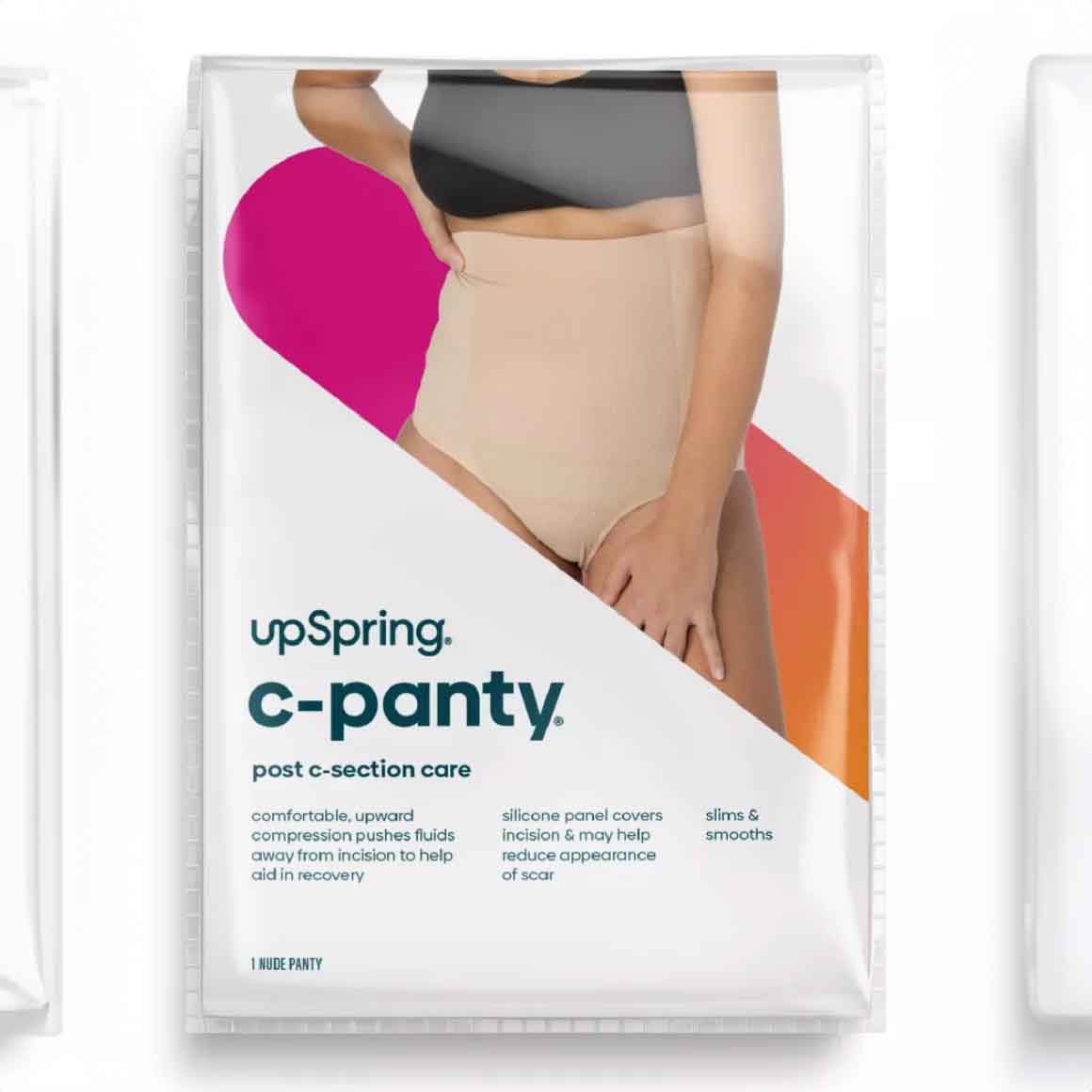 Upspring postpartum underwear in packaging