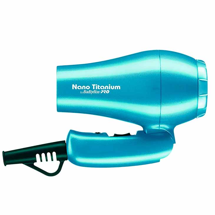 blue foldable babyliss travel hair dryer