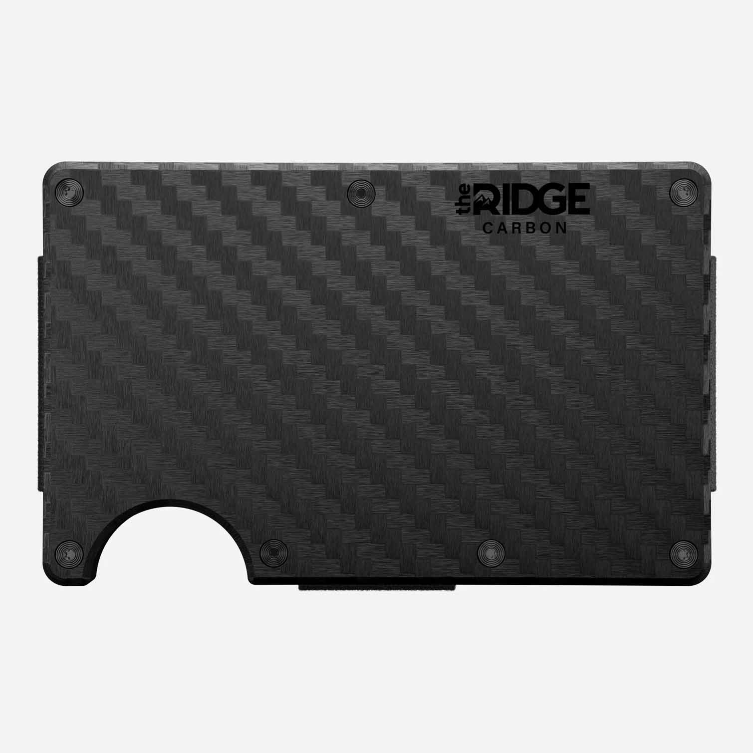 Ridge Carbon Fiber Wallet in black with RFID blocking technology 