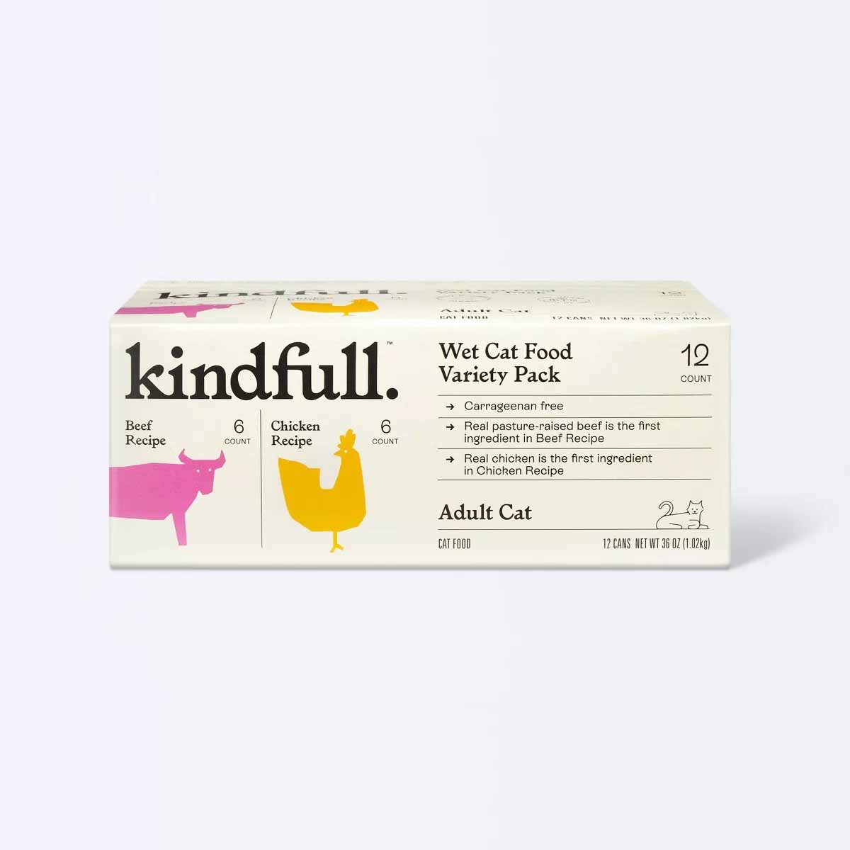 Kindfull Wet Cat Food in a light yellow box