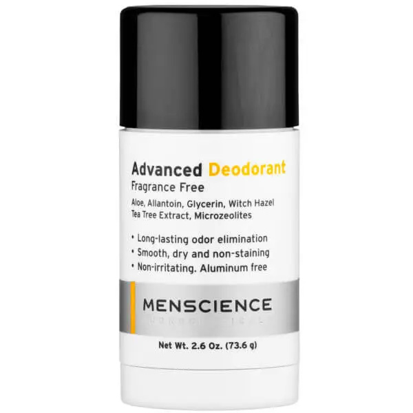 white tube of menscience deodorant