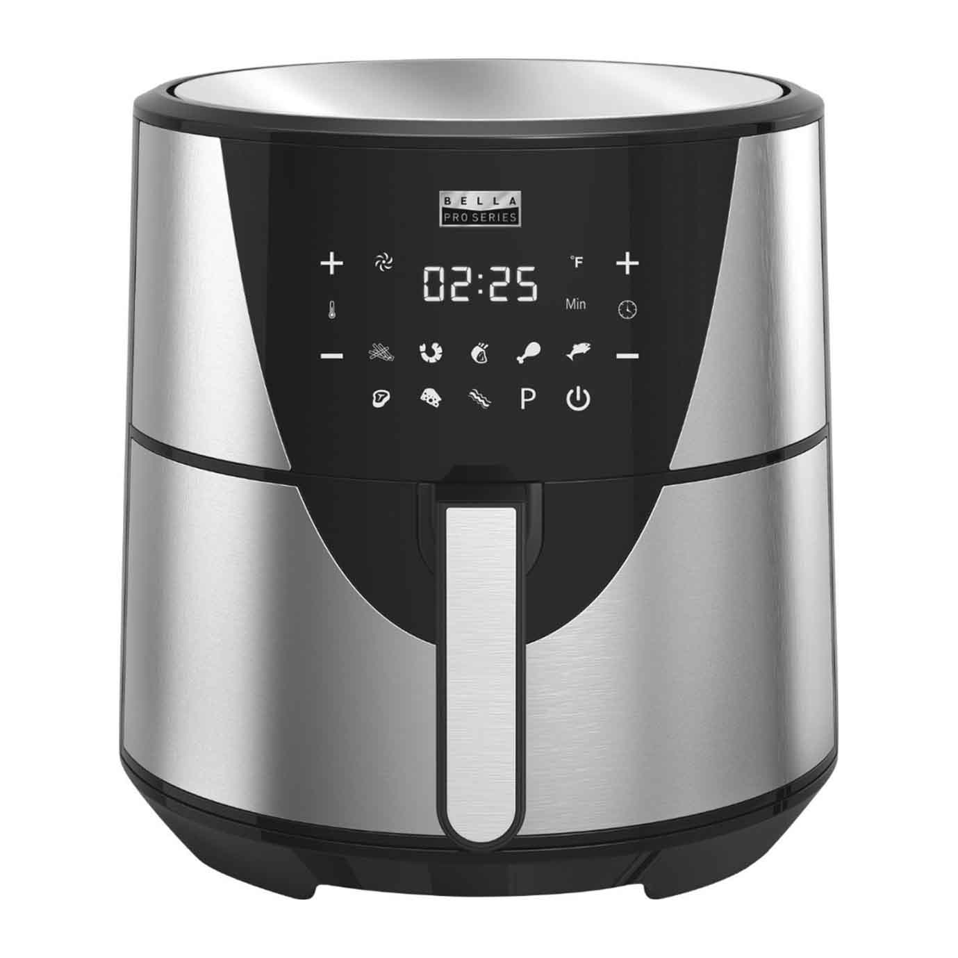 stainless steel Bella Pro Series 8-qt. Digital Air Fryer with removable basket