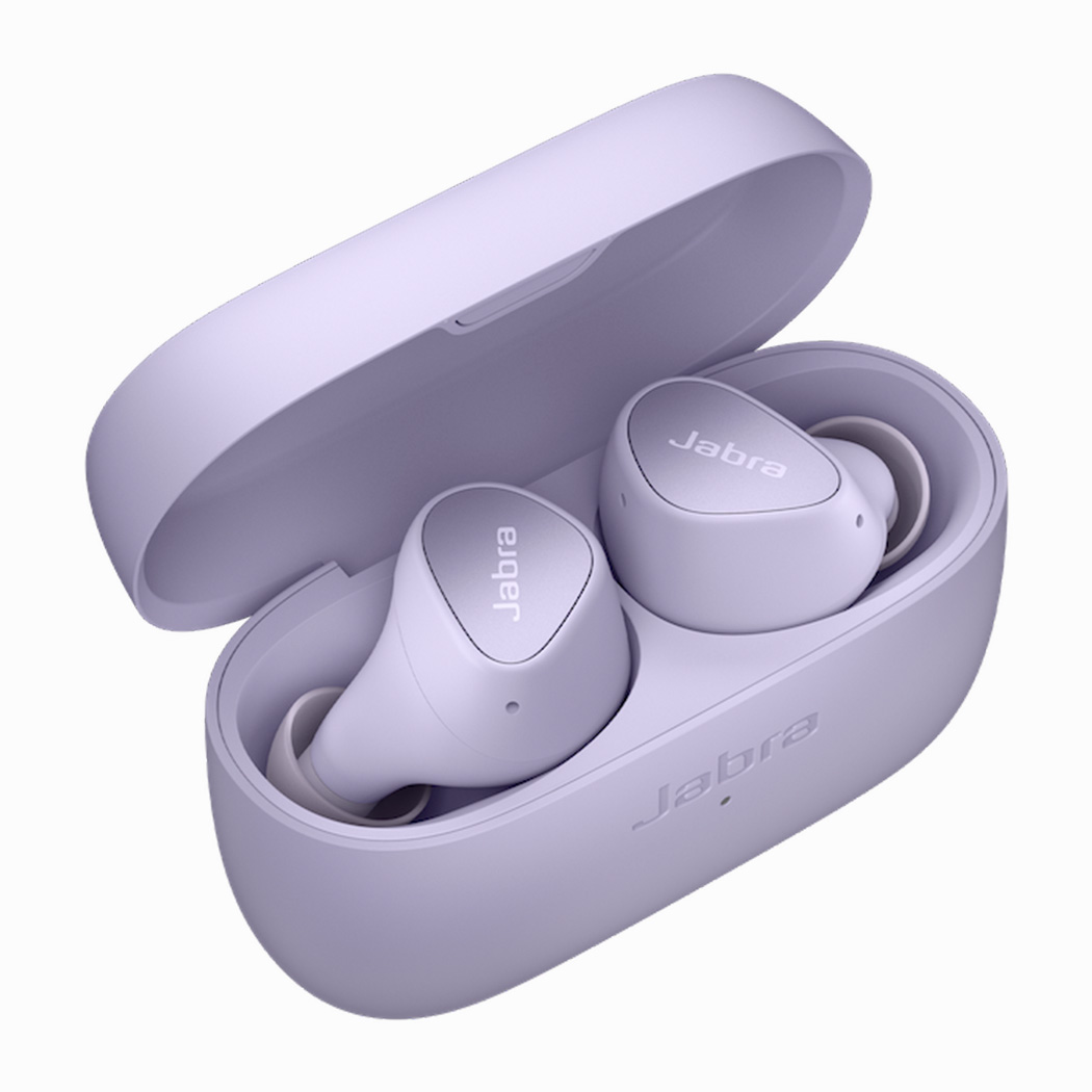 purple earbuds in case