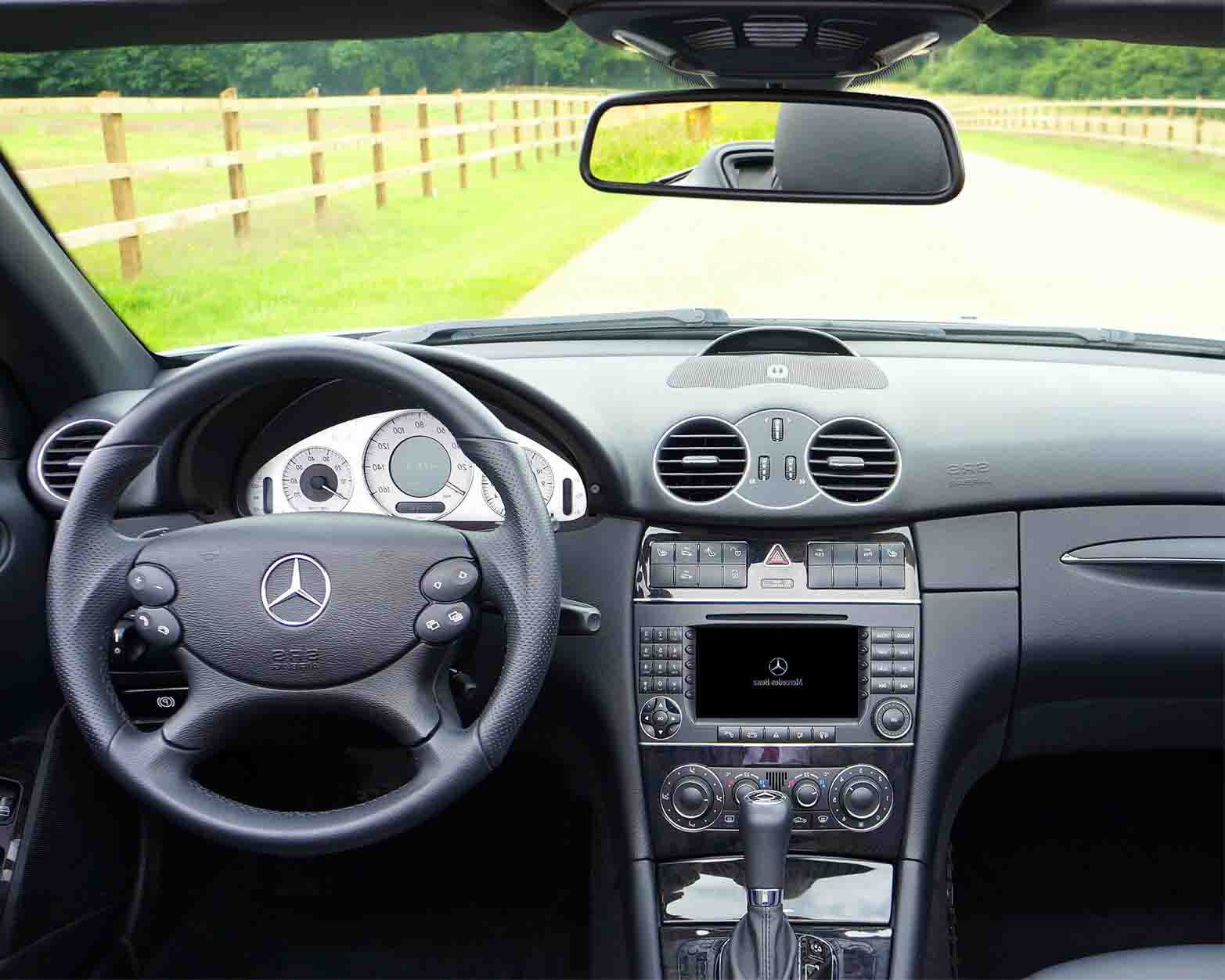 a picture of a Black Mercedes Benz Car Interior