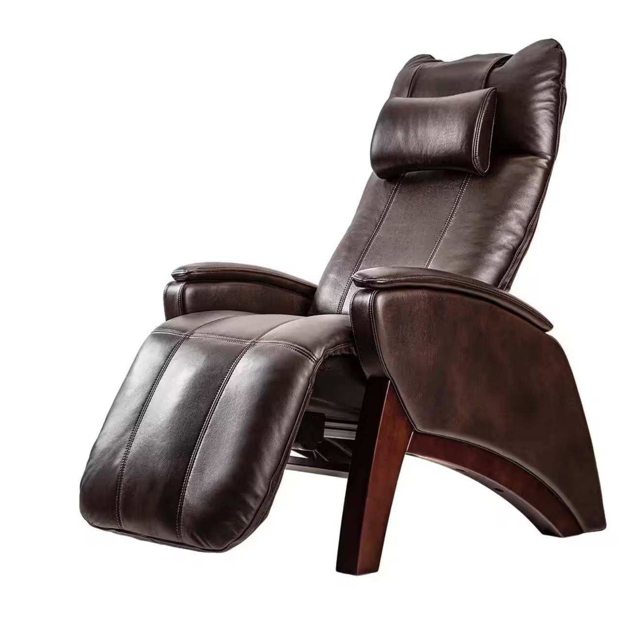 dark brown leather massage chair