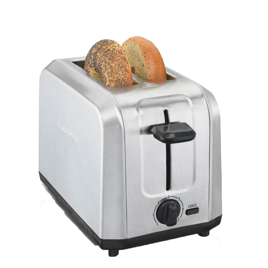 Hamilton Beach Brushed Stainless Steel 2-Slice Toaster with 2 bagels