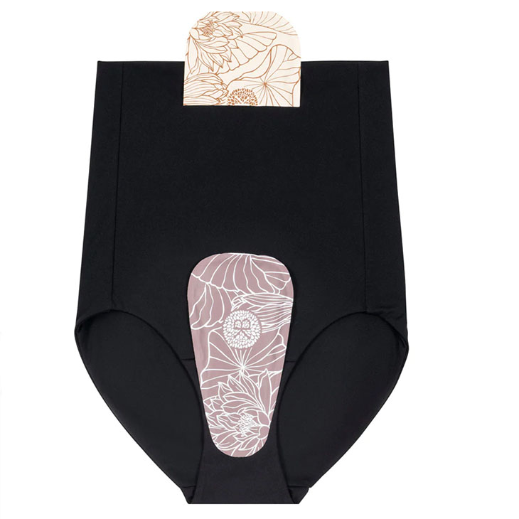 Black postpartum underwear with pads