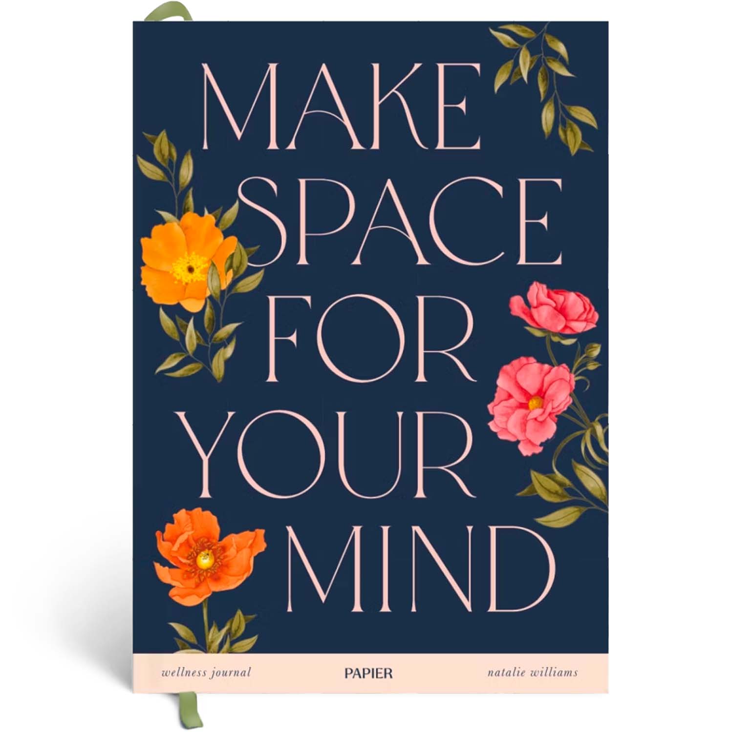 wellness journal saying 'make space for your mind' from papier