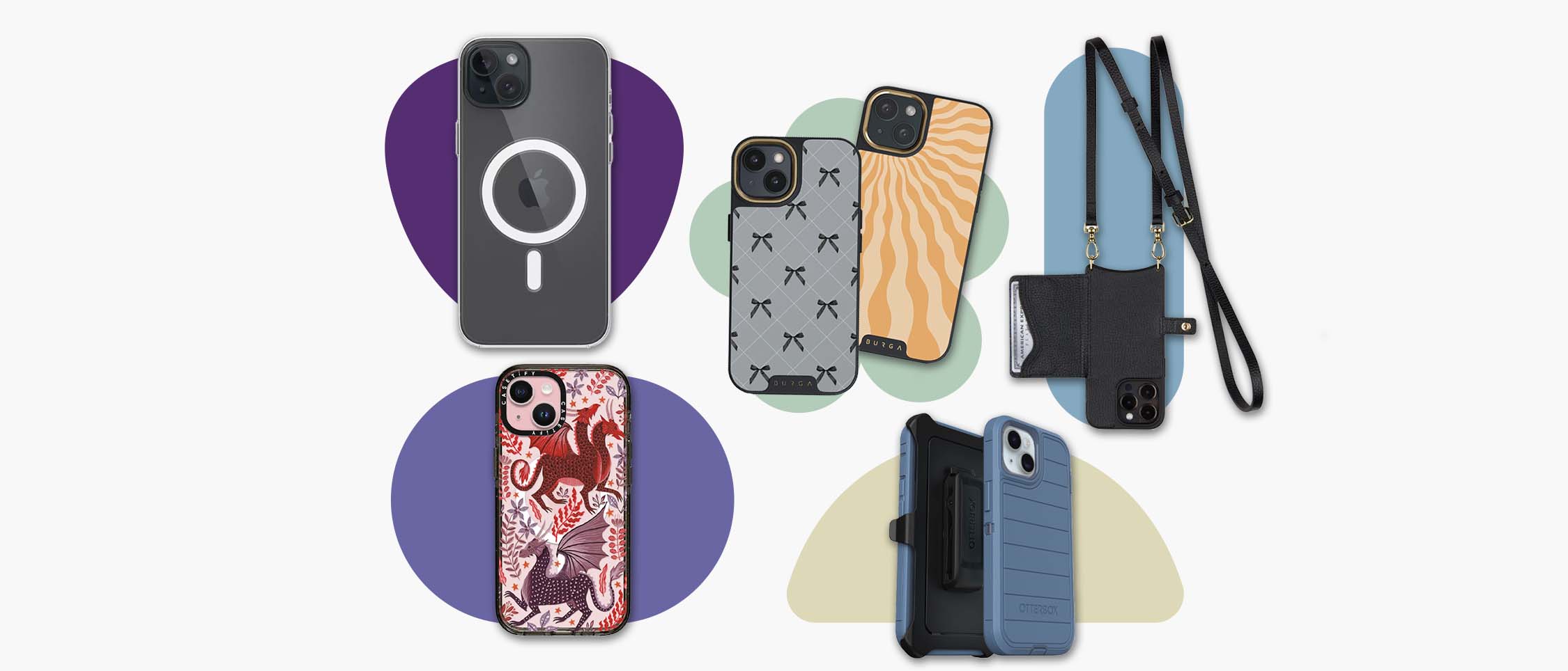 iphone cases from apple, burga, casetify, otterbox and bandolier