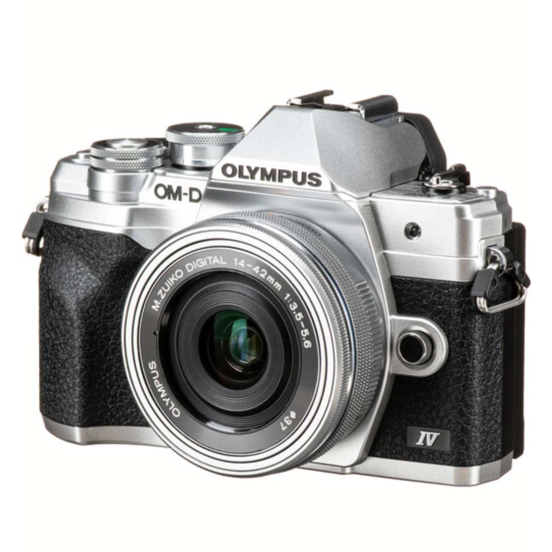 Olympus digital camera in silver and black