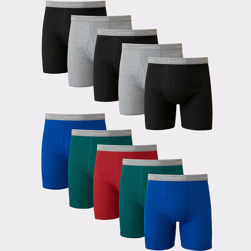 hanes 10 pack of boxer briefs
