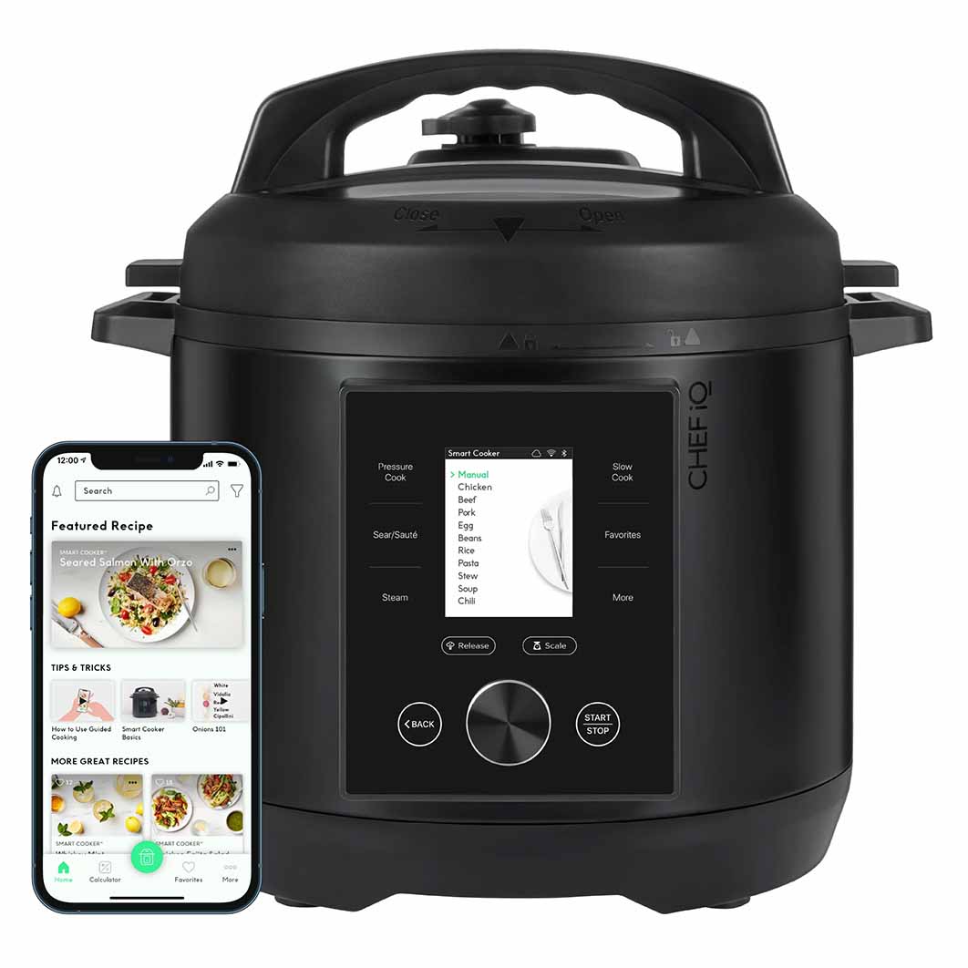 smart pressure cooker with touchscreen display