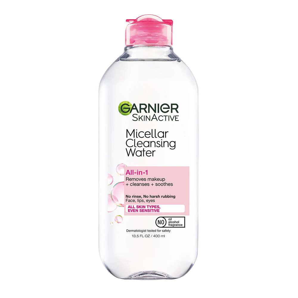 a bottle of Garnier SkinActive Micellar Cleansing Water