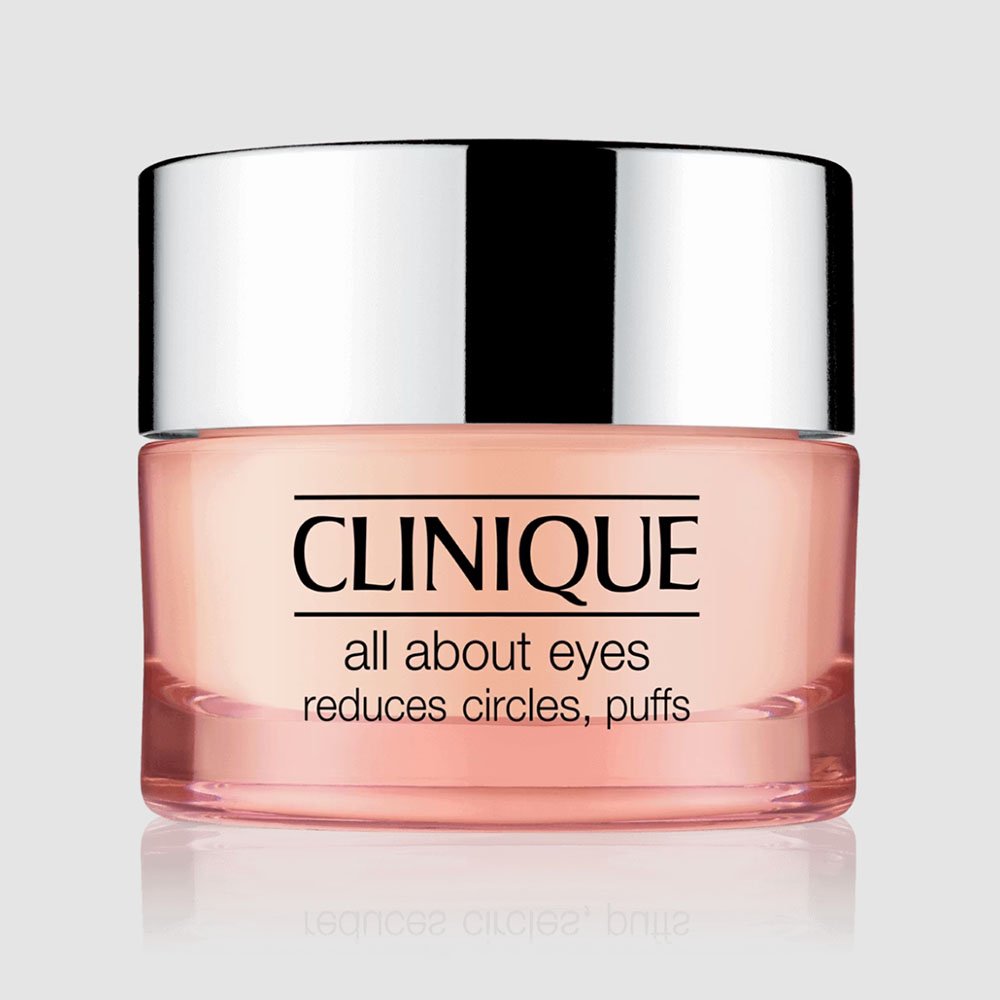 a pot of Clinique All About Eyes eye cream