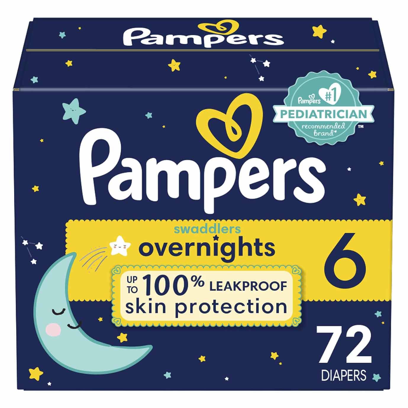Pampers in dark blue and yellow box