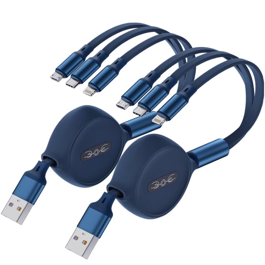 navy  3 in 1 Phone Charger Cord 