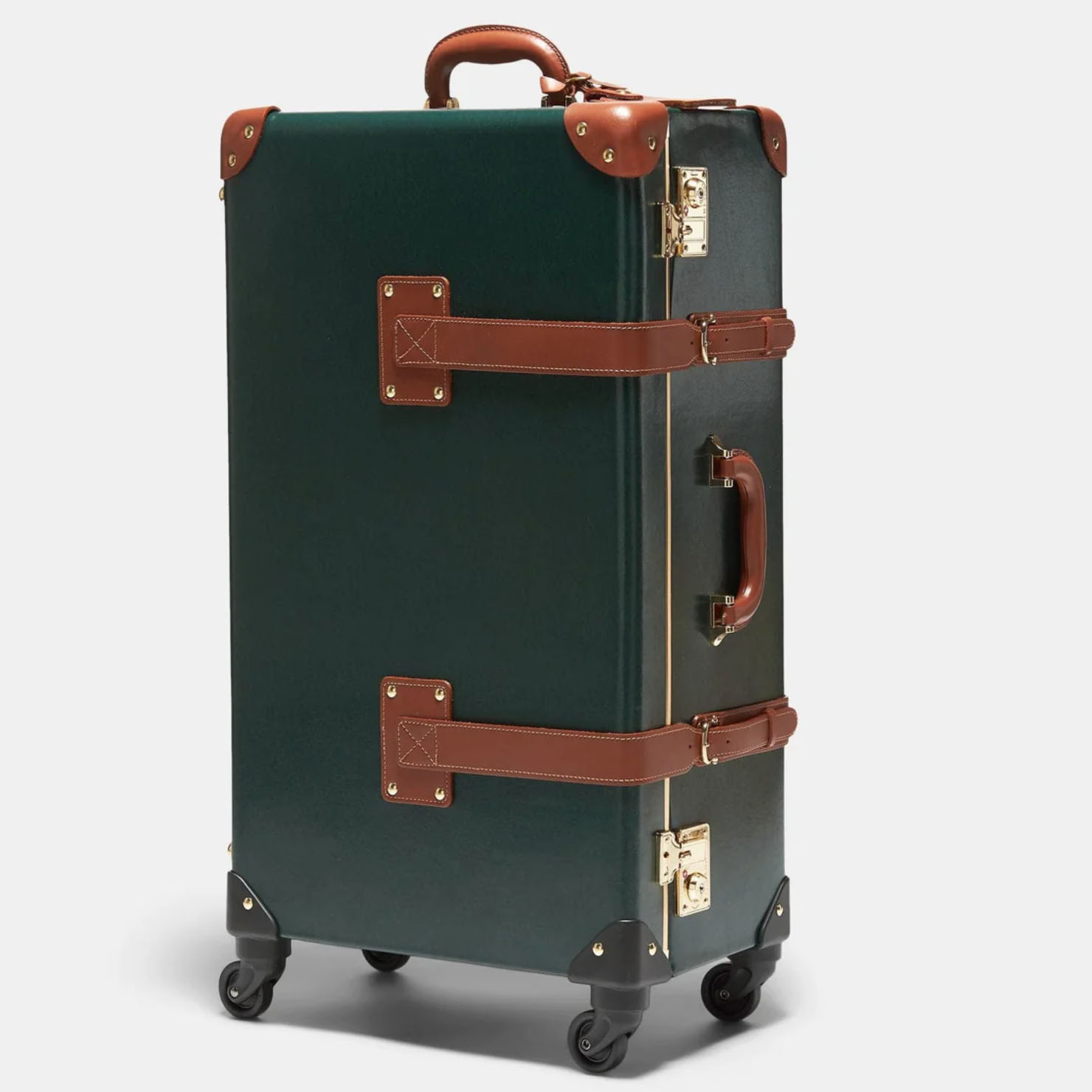 Green designer hardcase luggage