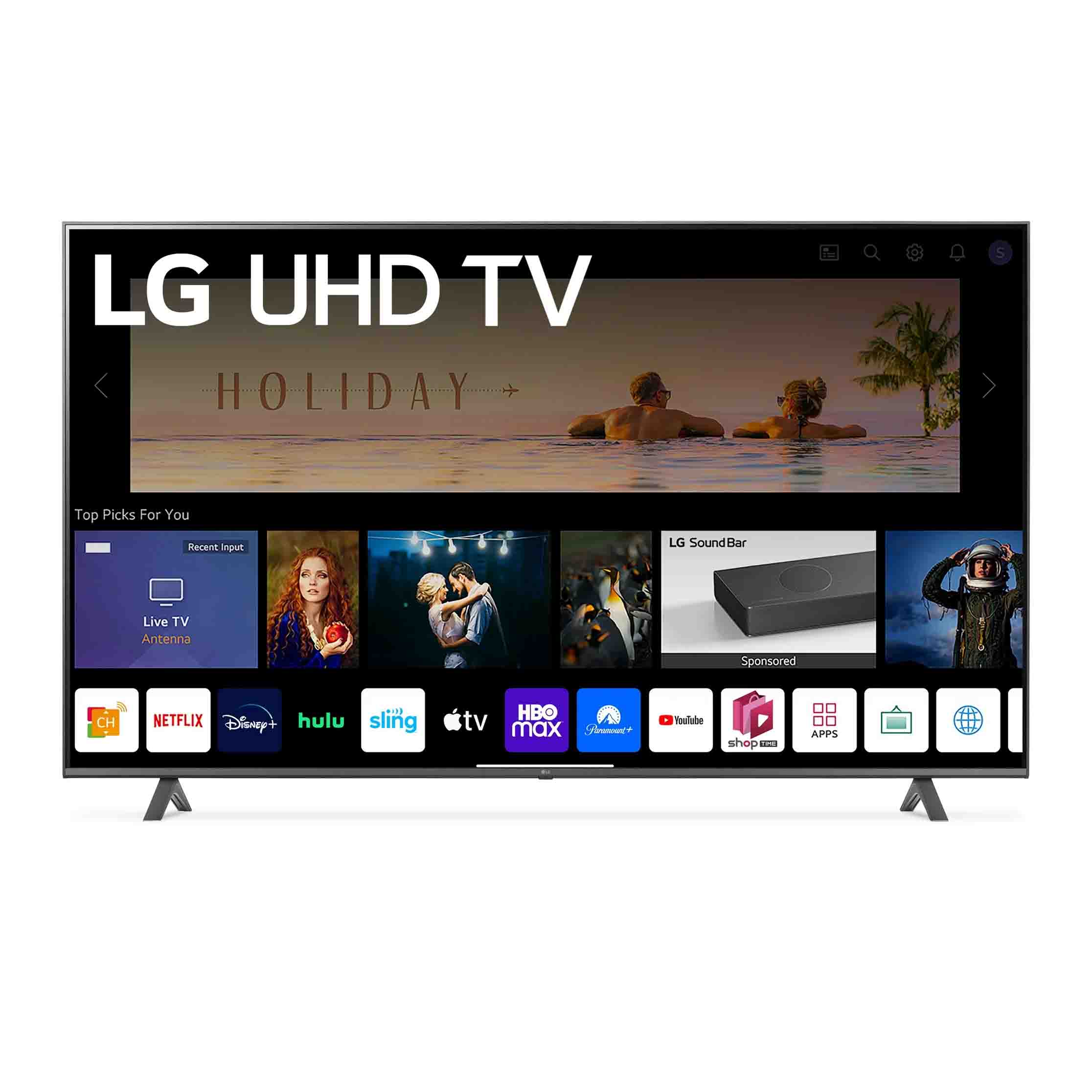 LG 70 inch 4K UHD Smart TV with access to streaming platforms like Netflix, Disney + and hulu 