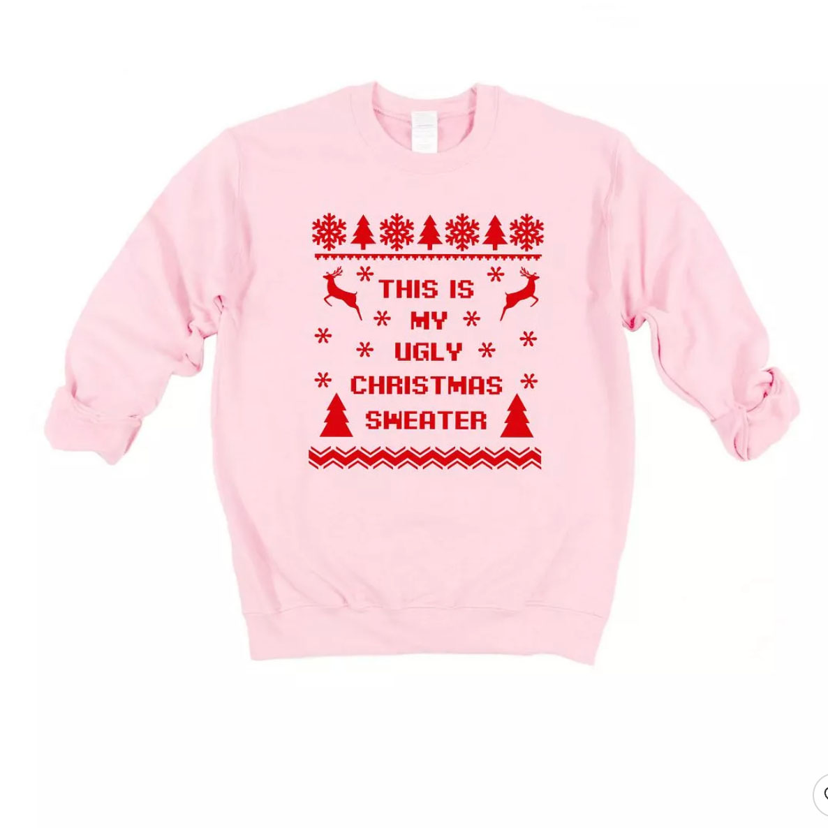 Pink ugly christmas sweater