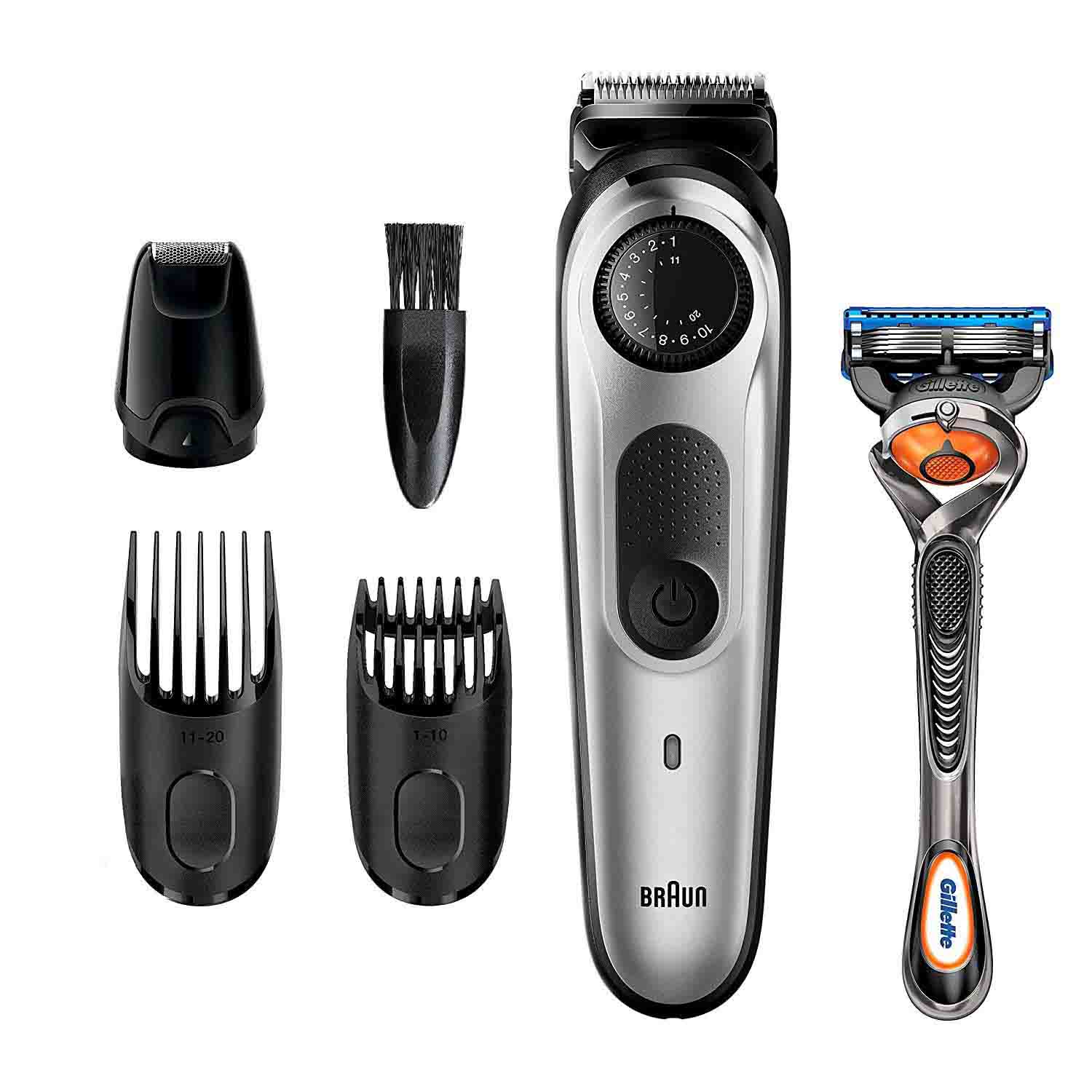 Braun BT5265 Cordless Hair Beard Trimmer with razor and attachments