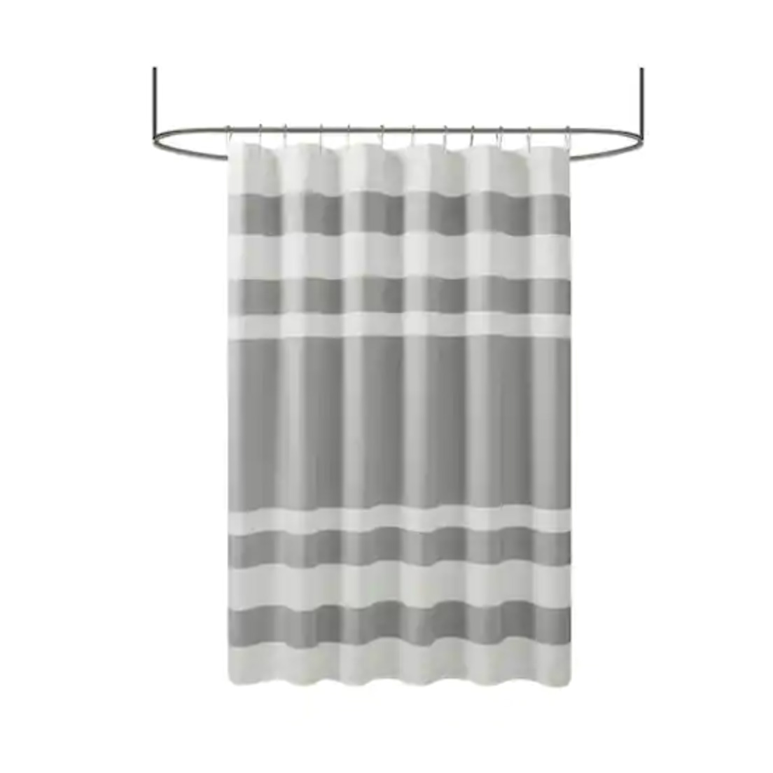 Silver Gray Shower Curtain with 3M Treatment