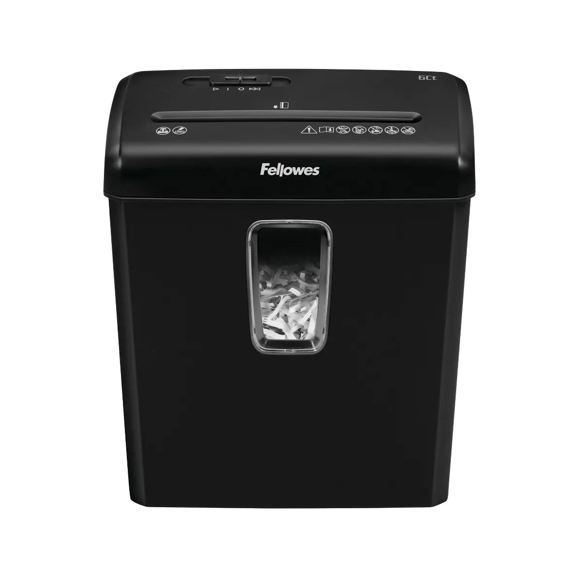 Fellowes Powershred 6ct Crosscut Paper Shredder with viewing window