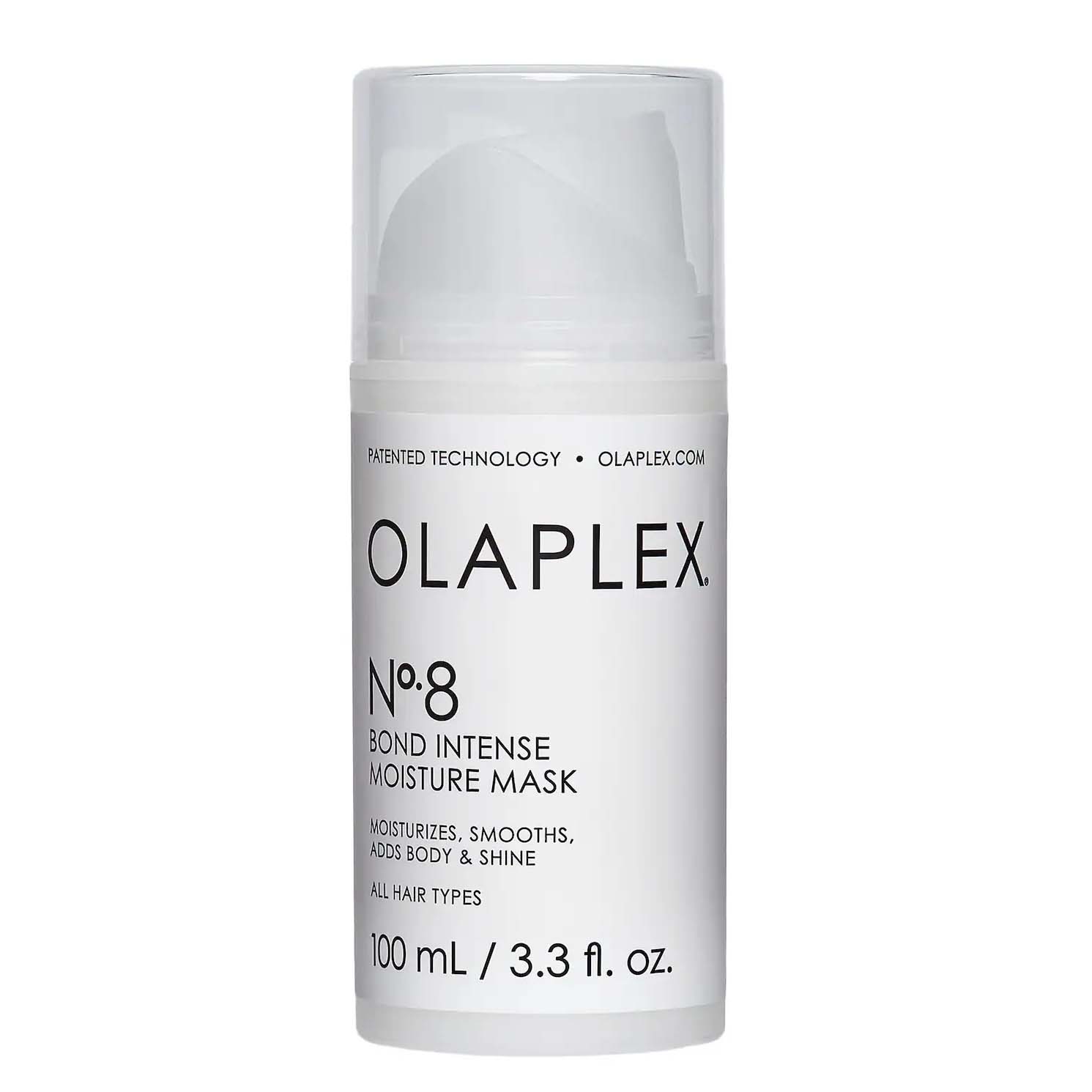 Olaplex No. 8 Bond Intense Moisture Mask in a white bottle