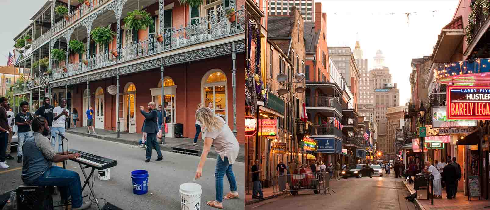 New Orleans French Quarter and Bourbon Street