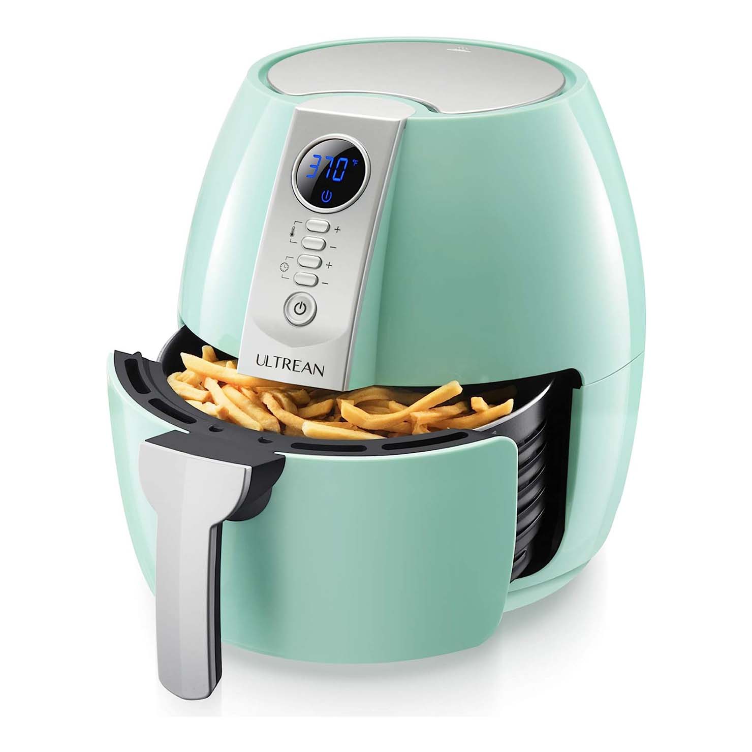 Ultrean Quart Air Fryer with removable basket in mint green