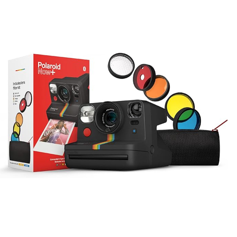 Polaroid Now+ Black with Bonus Lens Filter Set