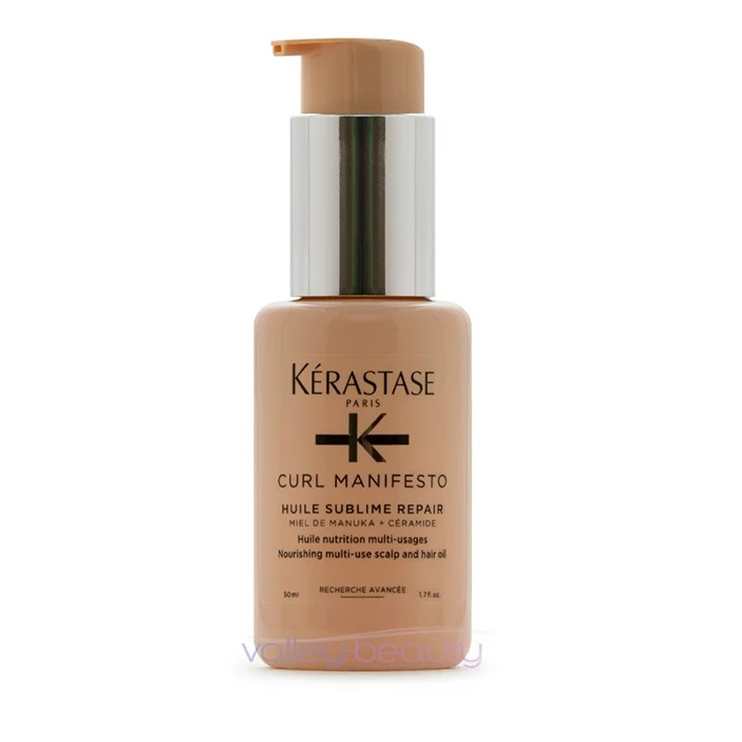 50ml bottle of Kerastase Curl Manifesto Huile Sublime Repair oil for curly hair