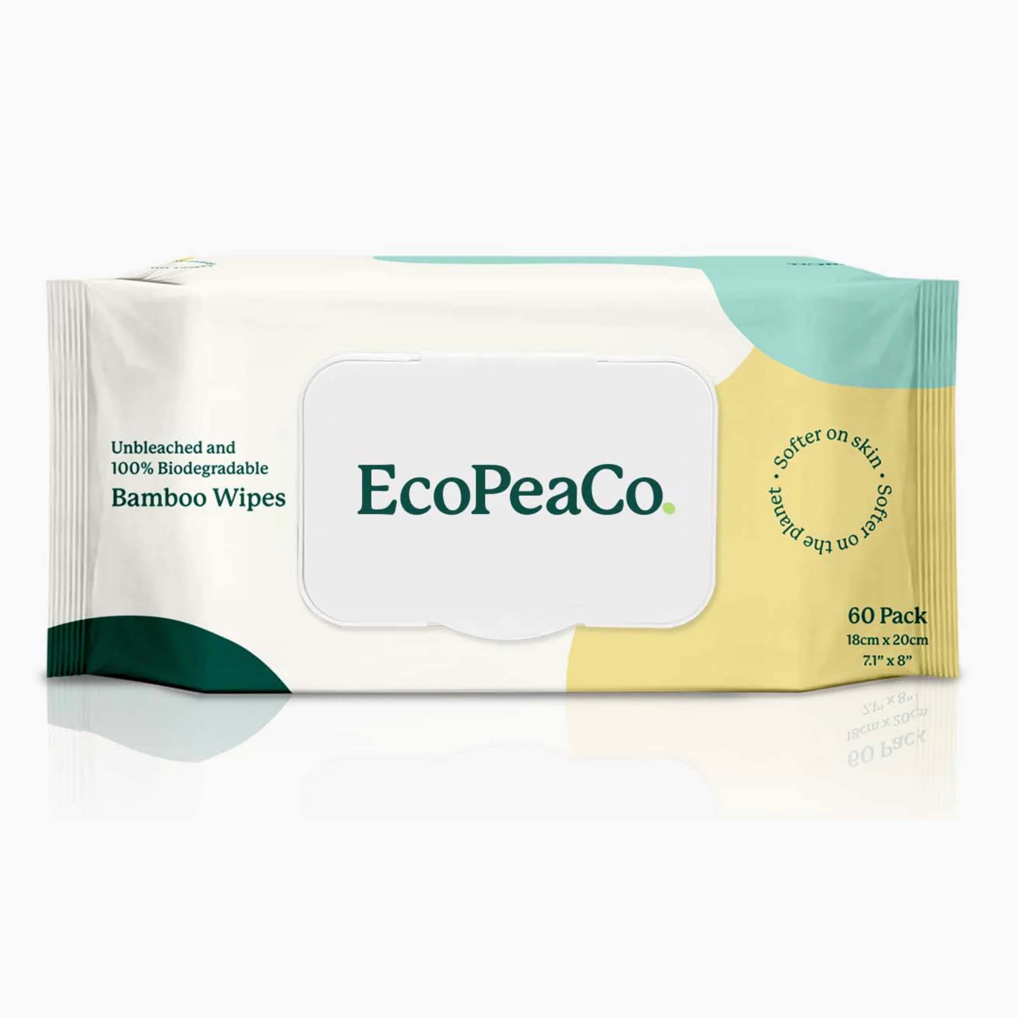 Ecopea co baby wipes in colourful packaging